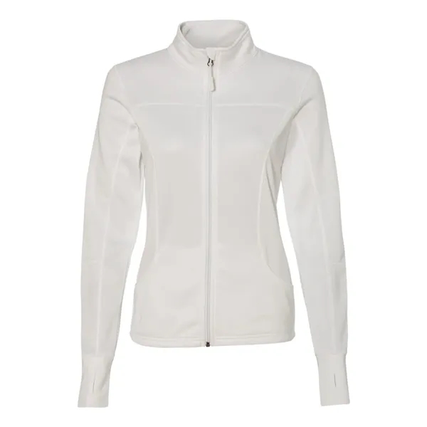 Women's Poly-Tech full-zip track jacket with an exposed coil zipper, hidden... from ASI 84358 S&S Activewear