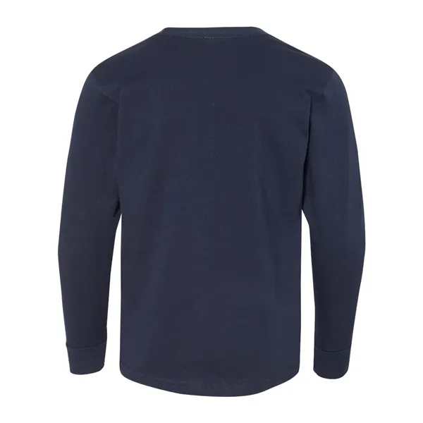 LAT Youth Fine Jersey Long Sleeve Tee; ribbed collar and cuffs.... from ASI 84358 S&S Activewear