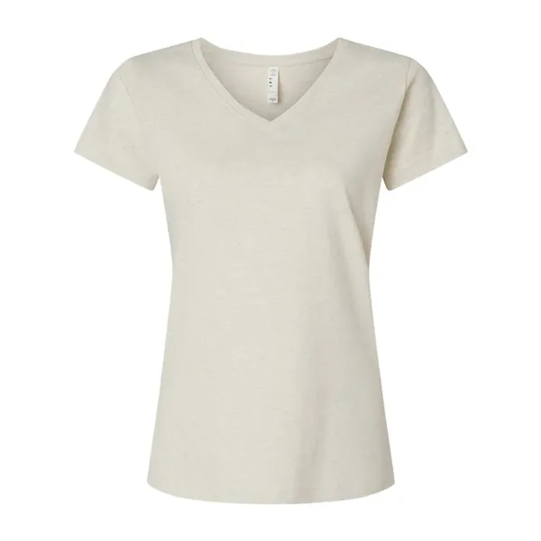Women's fine jersey longer length V-neck T-shirt. Blank product.... from ASI 84358 S&S Activewear