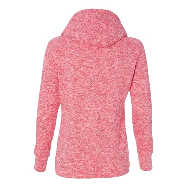 J. America Women's Cosmic Poly Fleece Contrast Hooded Pullover Sweatshirt, blank.... from ASI 84358 S&S Activewear