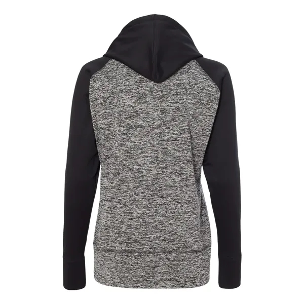 Women's fleece pullover sweatshirt with fleck body and contrast hood and... from ASI 84358 S&S Activewear