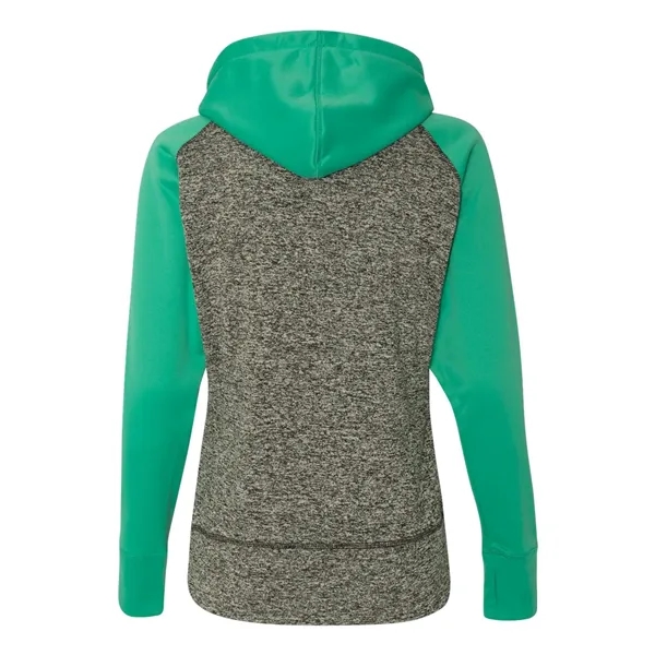 Women's fleece pullover sweatshirt with fleck body and contrast hood and... from ASI 84358 S&S Activewear