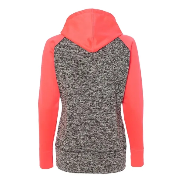 Women's fleece pullover sweatshirt with fleck body and contrast hood and... from ASI 84358 S&S Activewear