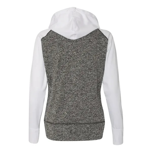 Women's fleece pullover sweatshirt with fleck body and contrast hood and... from ASI 84358 S&S Activewear