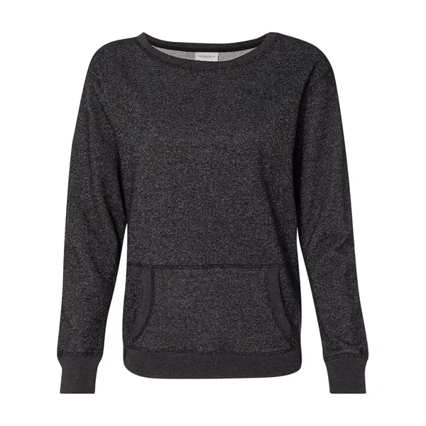 J. America Women's Glitter French Terry Crewneck Sweatshirt, blank.... from ASI 84358 S&S Activewear