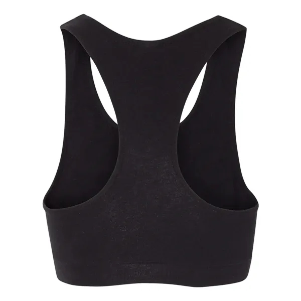 Women's Support Your Team sports bra with covered elastic banded bottom.... from ASI 84358 S&S Activewear