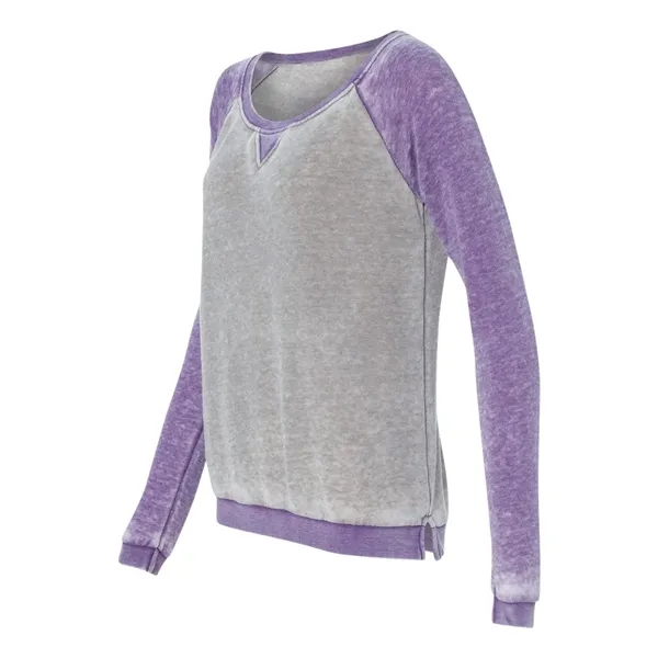 J. America Women's Zen Fleece Raglan Crewneck Sweatshirt, blank.... from ASI 84358 S&S Activewear