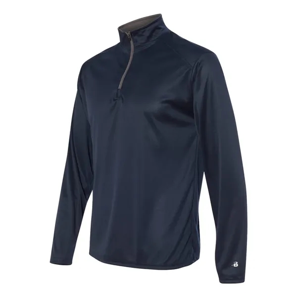 Quarter zip pullover with contrasting inner collar... from ASI 84358 S&S Activewear
