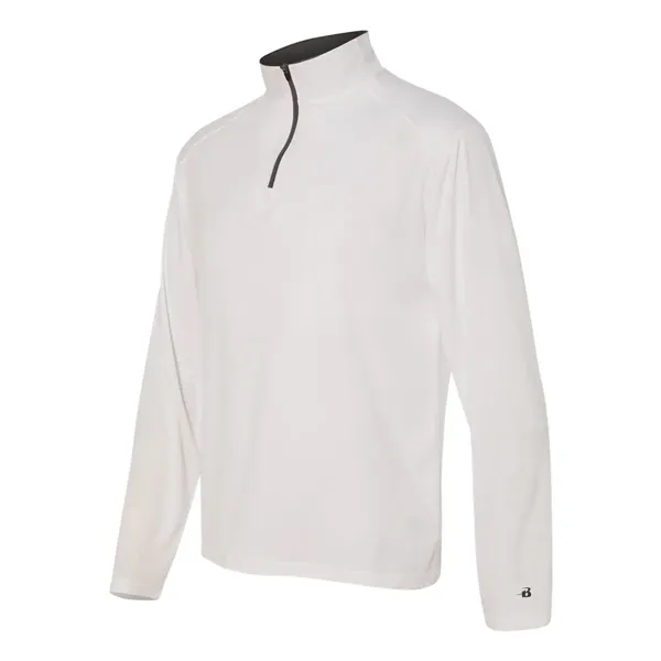 Quarter zip pullover with contrasting inner collar... from ASI 84358 S&S Activewear