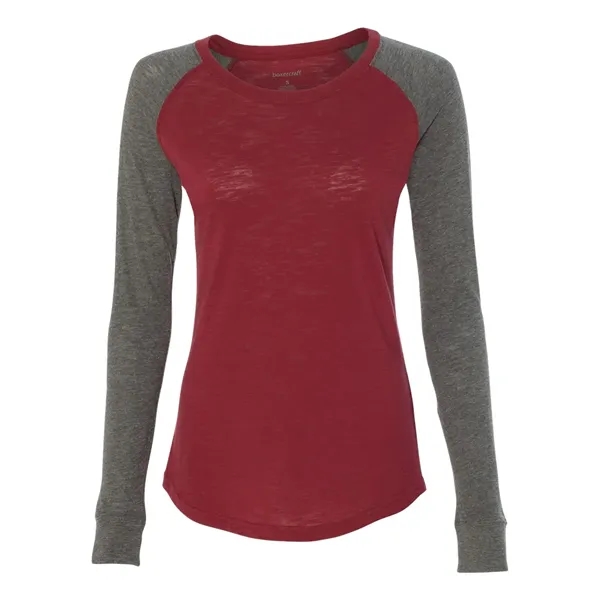 Women's T-shirt made of cotton/polyester slub jersey with contrast elbow patches... from ASI 84358 S&S Activewear