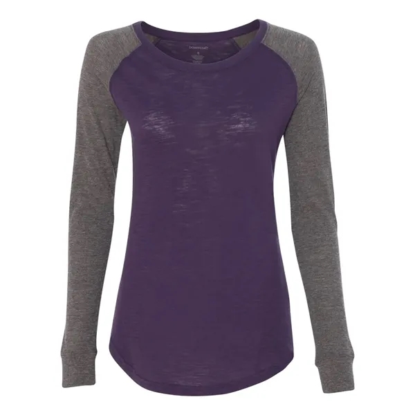 Women's T-shirt made of cotton/polyester slub jersey with contrast elbow patches... from ASI 84358 S&S Activewear