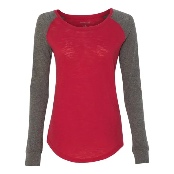 Women's T-shirt made of cotton/polyester slub jersey with contrast elbow patches... from ASI 84358 S&S Activewear