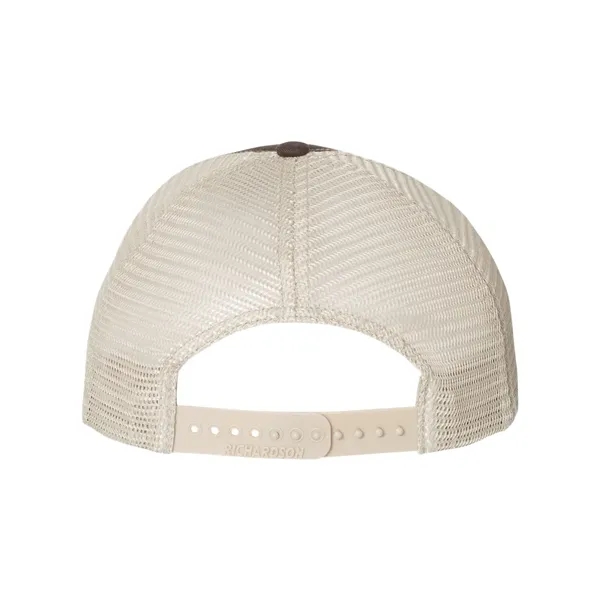 Washed trucker cap with a cotton front, mesh back, snapback closure,... from ASI 84358 S&S Activewear