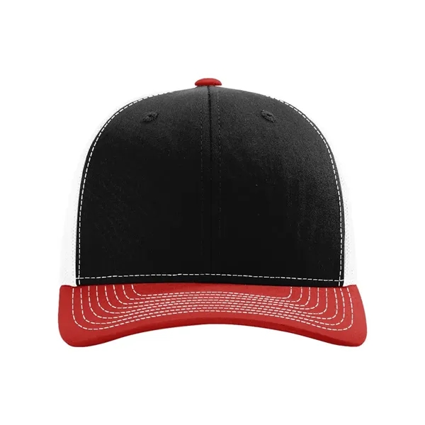 Trucker snapback cap made of polyester/cotton with a mesh back and... from ASI 84358 S&S Activewear