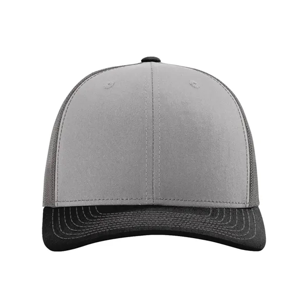 Trucker snapback cap made of polyester/cotton with a mesh back and... from ASI 84358 S&S Activewear