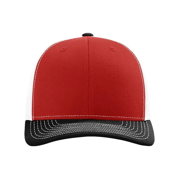 Trucker snapback cap made of polyester/cotton with a mesh back and... from ASI 84358 S&S Activewear