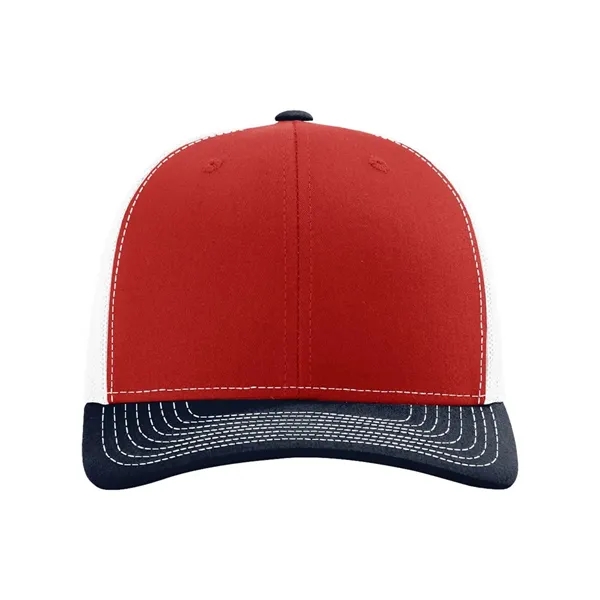 Trucker snapback cap made of polyester/cotton with a mesh back and... from ASI 84358 S&S Activewear