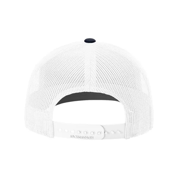 Trucker snapback cap made of polyester/cotton with a mesh back and... from ASI 84358 S&S Activewear