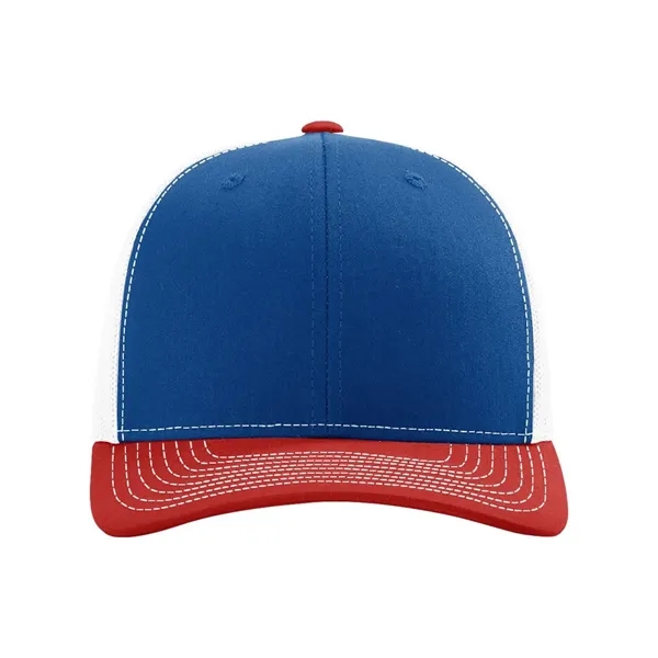 Trucker snapback cap made of polyester/cotton with a mesh back and... from ASI 84358 S&S Activewear