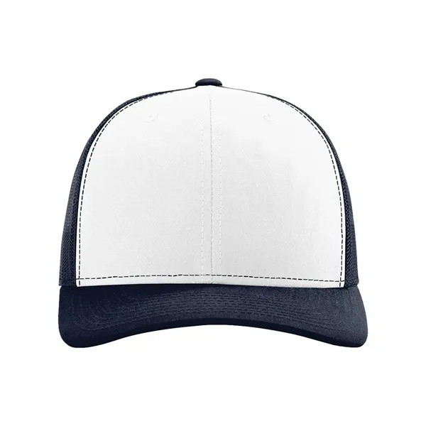 Trucker snapback cap made of polyester/cotton with a mesh back and... from ASI 84358 S&S Activewear
