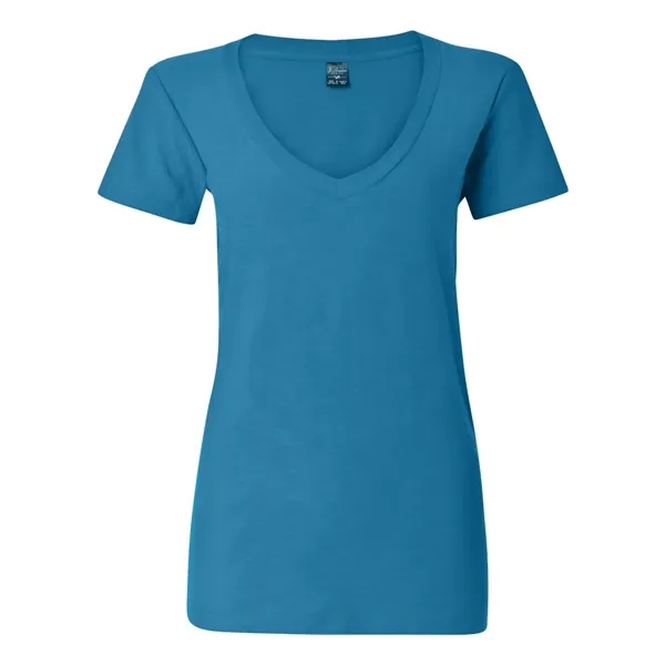 V-neck slub jersey t-shirt with self-fabric neck tape.... from ASI 84358 S&S Activewear