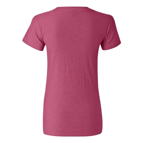 V-neck slub jersey t-shirt with self-fabric neck tape.... from ASI 84358 S&S Activewear