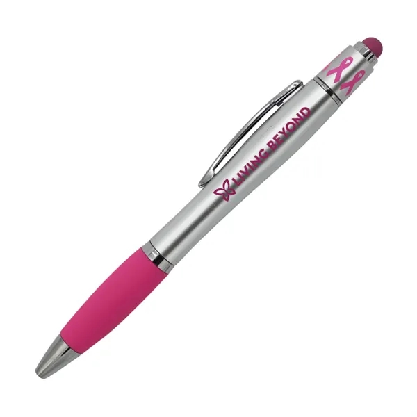 Ribbon Spin Top Pen with Stylus... from ASI 30270 Aakron Line