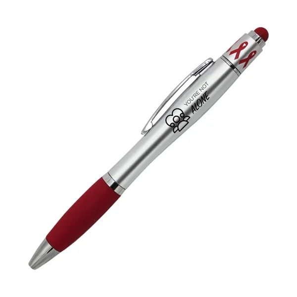 Ribbon Spin Top Pen with Stylus... from ASI 30270 Aakron Line