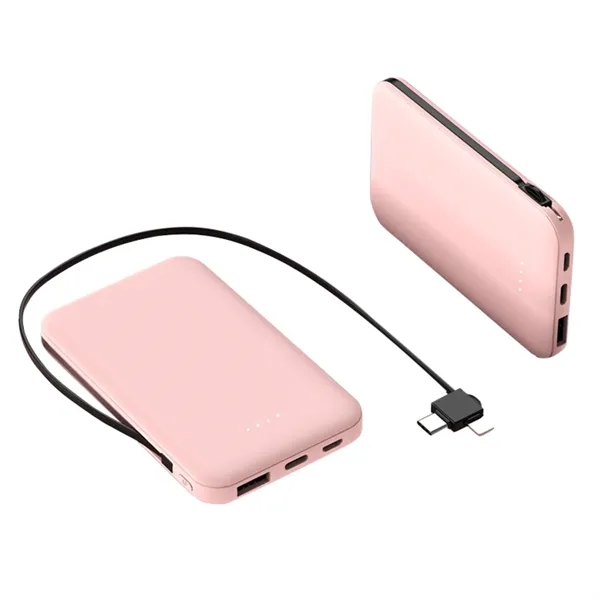 Fast charging power bank with LED indicator - 5000mAh plus 1... from ASI 37218 Athena Promo (tm)