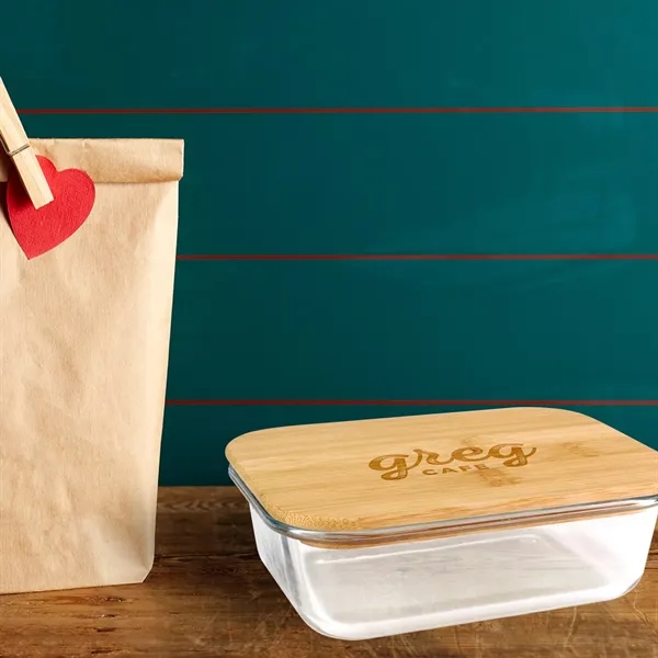 Engraved Bamboo Glass Container... from ASI 30208 A P Specialties / AP Specialties