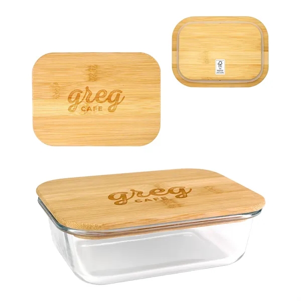 Engraved Bamboo Glass Container... from ASI 30208 A P Specialties / AP Specialties