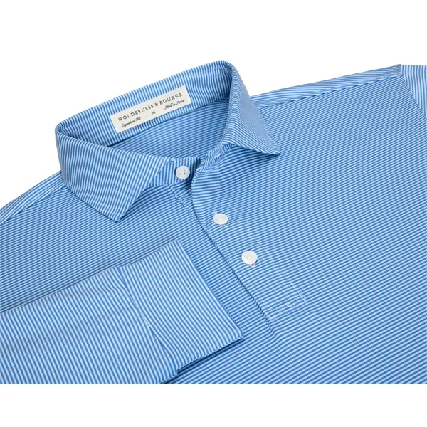 The Burke is a long-sleeved performance jersey knit stripe. UPF 50+... from ASI 38120 Ball Pro / Diversified Quality Kitchenware / Branded Apparel Designs