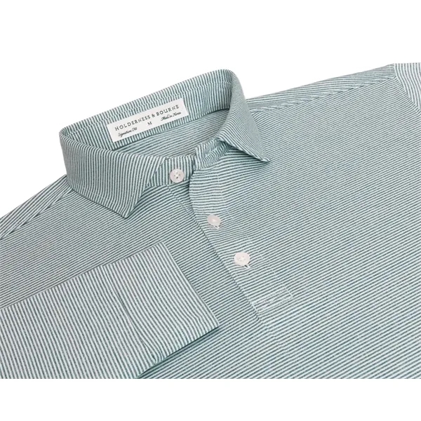 The Burke is a long-sleeved performance jersey knit stripe. UPF 50+... from ASI 38120 Ball Pro / Diversified Quality Kitchenware / Branded Apparel Designs