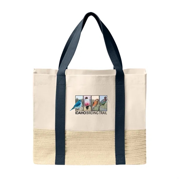 Port Authority® Straw Market Tote... from ASI 30208 A P Specialties / AP Specialties
