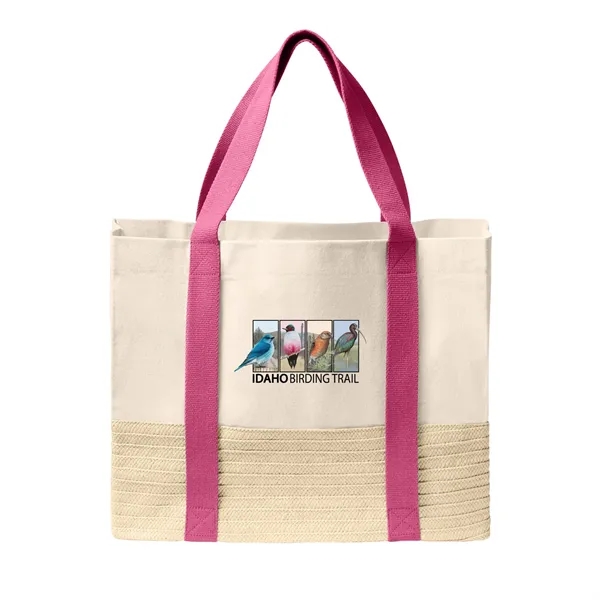 Port Authority® Straw Market Tote... from ASI 30208 A P Specialties / AP Specialties
