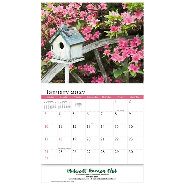 13 month flowers and gardens calendar.... from ASI 61966 HPG / Beacon Promotions HPG Gold