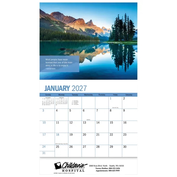 13 month nature with uplifting quotes calendar.... from ASI 61966 HPG / Beacon Promotions HPG Gold