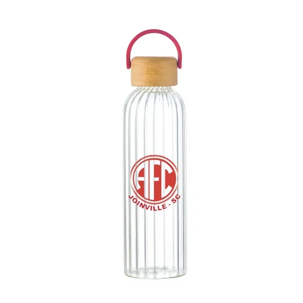 21 oz Glass Water Bottle with Bamboo Lid... from ASI 31517 Admart Products