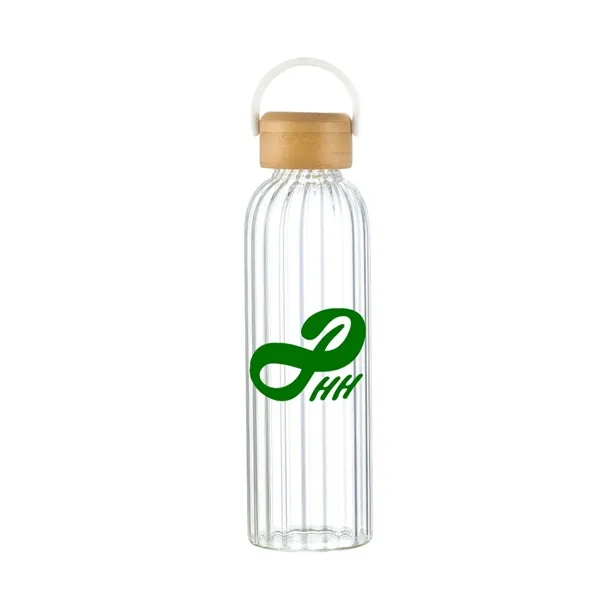 21 oz Glass Water Bottle with Bamboo Lid... from ASI 31517 Admart Products