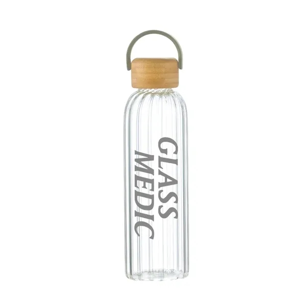 21 oz Glass Water Bottle with Bamboo Lid... from ASI 31517 Admart Products
