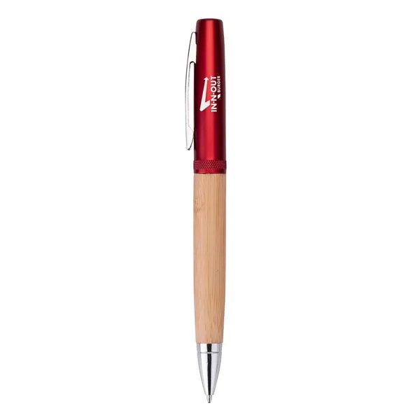 Helix Recycled Aluminum & Bamboo Twist-Action Ballpoint... from ASI 46755 Cosmo Promos