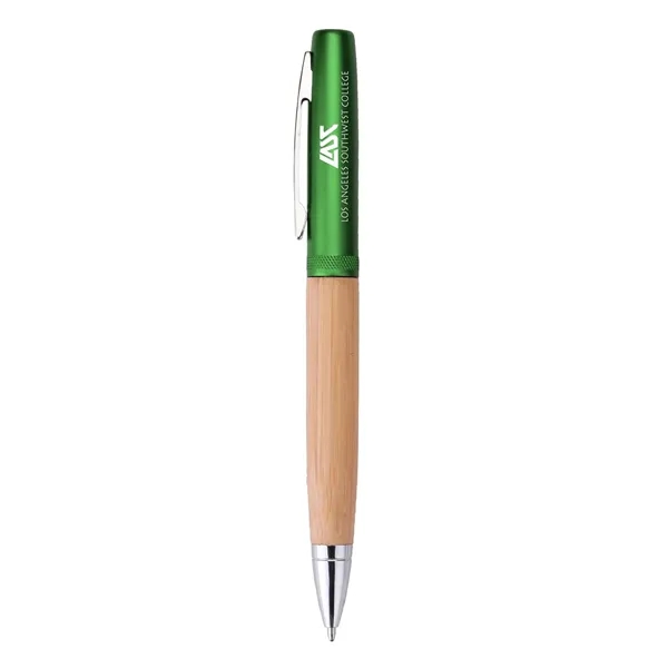 Helix Recycled Aluminum & Bamboo Twist-Action Ballpoint... from ASI 46755 Cosmo Promos