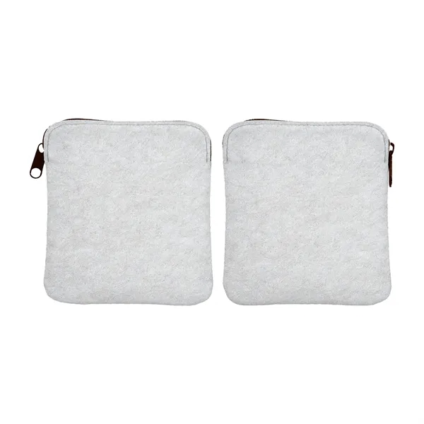 FAUX FELT TECHIE POUCH... from ASI 30208 A P Specialties / AP Specialties