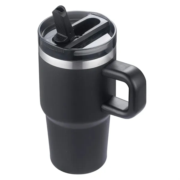 20 oz. copper-plated stainless steel vacuum insulated tumbler with straw sipper... from ASI 57655 STOPNGO Line