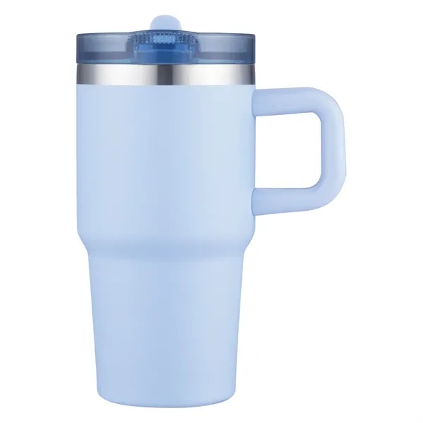 20 oz. copper-plated stainless steel vacuum insulated tumbler with straw sipper... from ASI 57655 STOPNGO Line