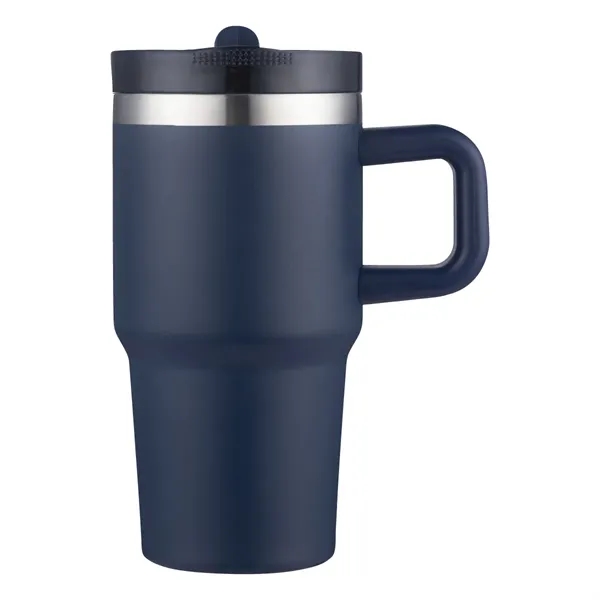 20 oz. copper-plated stainless steel vacuum insulated tumbler with straw sipper... from ASI 57655 STOPNGO Line