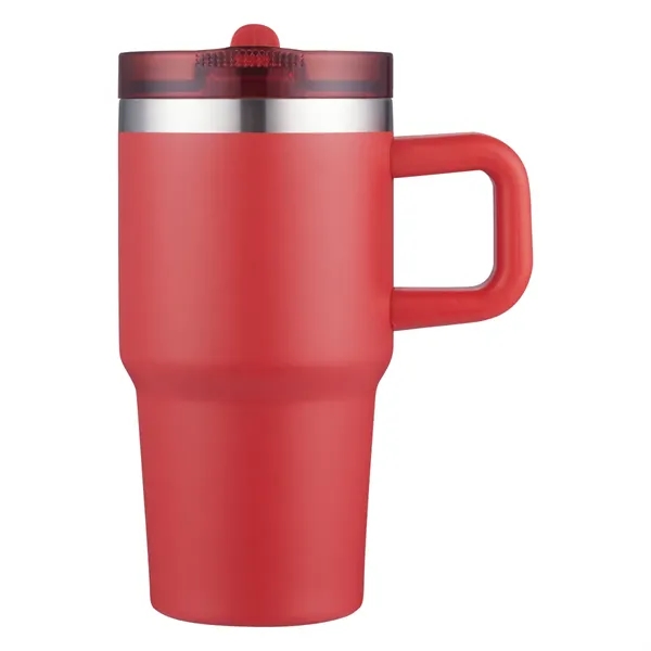 20 oz. copper-plated stainless steel vacuum insulated tumbler with straw sipper... from ASI 57655 STOPNGO Line