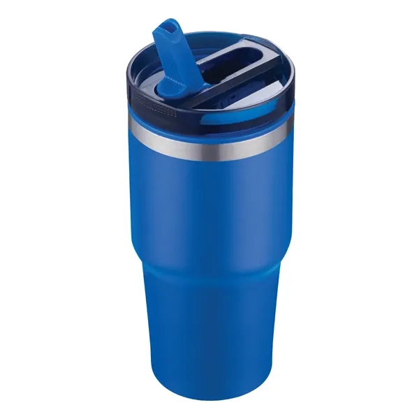 20 oz. stainless steel travel tumbler with straw sipper lid.... from ASI 57655 STOPNGO Line