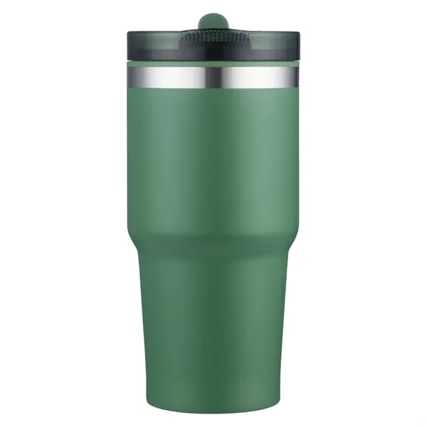 20 oz. stainless steel travel tumbler with straw sipper lid.... from ASI 57655 STOPNGO Line
