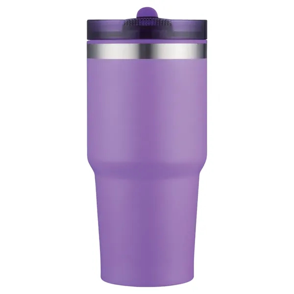 20 oz. stainless steel travel tumbler with straw sipper lid.... from ASI 57655 STOPNGO Line